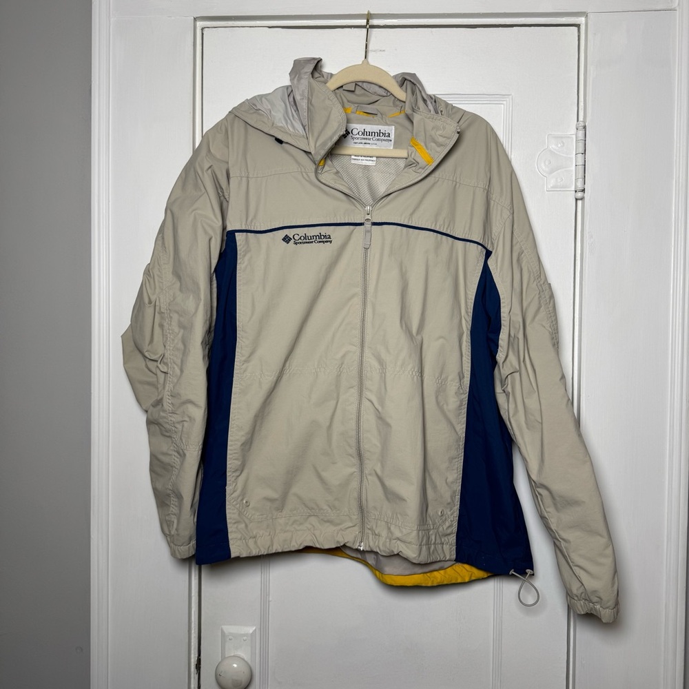 Columbia Outdoor Packable Windbreaker Hoodie Zip Up Jacket XL